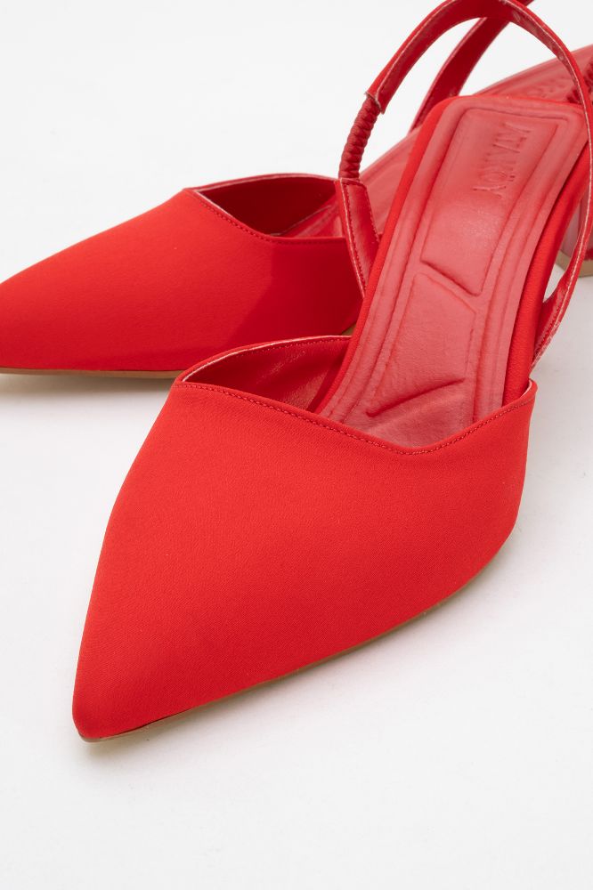 kadin-sivri-burun-arkasi-acik-stiletto-KIRMIZI KUMAS-ERC252703-0092378_0